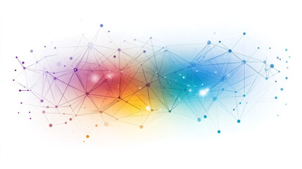 Aufkleber - Geometric pattern forming a network representing connections, communication, technology, and innovation