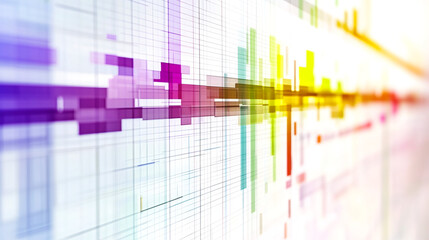Aufkleber - Digital stream flowing through pixelated grid, visualizing data transfer, network connectivity, technological innovation