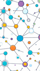Wall Mural - colorful network abstract illustration