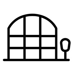 Sticker - Gardening Agriculture House Line Icon