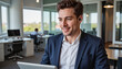 © Iryna - Young professional engaged in online certification program in modern coworking space