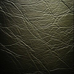 Aufkleber - Textured Olive Green Leather Surface with Intricate Creases and Subtle Shadows, Ideal for Backgrounds and Design Elements.