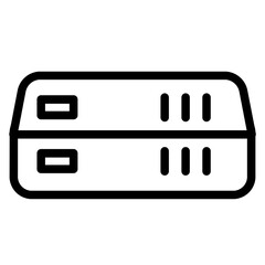 Wall Mural - Stacked Drive Storage Line Icon