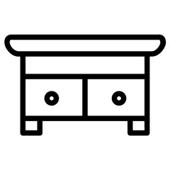 Sticker - Furniture Living Room Line Icon