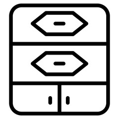 Sticker - Locker Closet Cupboard Line Icon