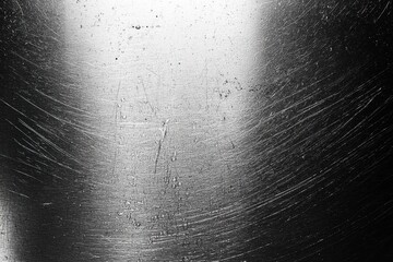 Wall Mural - bright metallic silver gradient aluminum texture with scratches and depth.