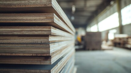 Canvas Print - Close-up stack wooden boards on a white background, showcasing texture and detail.