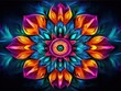 © loo - an AI Image Generator, Vibrant Mandala Artwork Featuring Colorful Cornucopia
