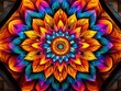 © loo - an AI Image Generator, Vibrant Mandala Artwork Featuring Colorful Cornucopia