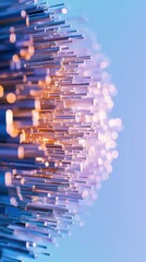 Aufkleber - Futuristic Digital Circuit Illumination Sharp Geometric Light Art in Blue and Violet for Innovative Tech Branding and Dynamic Marketing Campaigns