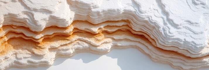 Aufkleber - Organic Wave Patterns Layered Mineral Ripples on Textured Surface - Luxury Design Concept for Art Installations and Premium Interior Decor