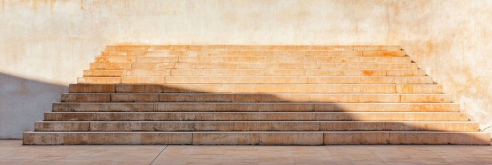Poster - Minimalist Geometric Steps in Sunlit Concrete Modern Urban Design Concept for Architectural Projects and City Planning Visuals Industrial Texture and Contemporary Aesthetic