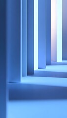 Wall Mural - abstract architectural composition featuring a series of vertical planes