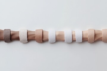 Poster - Minimalist Paper Chain of Diversity Handcrafted Textured Figures for Social Bonds Visualization in Modern Workplace and Community Engagement
