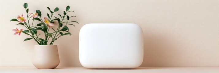 Leinwandbilder - Scandinavian Minimalist Office Digital Productivity Hub with Sleek Monitor and Modern Accessories - Creative Workspace Design for Tech-Savvy Professionals