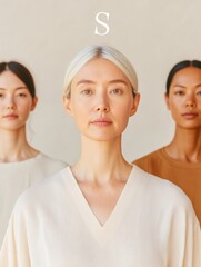 Poster - Neutral-Toned Corporate Mental Health Session Korean Coach Guides Diverse Employees in Serene Breathing Exercises for Enhanced Engagement in Modern Workplaces