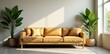 © อัญชลี โคตรธรรม - Comforting sofa in waiting area with calming colors and natural textures, calm, medical facility