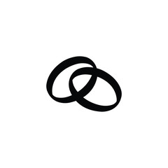 Wedding Rings silhouette, indestructible rings, high quality vector