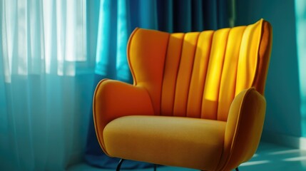 Canvas Print - Yellow Chair by Window