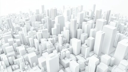 High-rise buildings and skyscrapers featured in a minimalist design.
