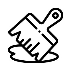 Poster - paintbrush line icon