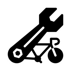 Poster - bicycle glyph icon