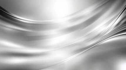 Poster - Abstract silver background featuring smooth lines and soft lighting, creating an elegant and modern design atmosphere with a white and gray color scheme. This professional-grade vector template offers