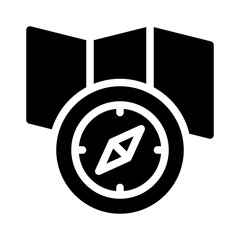 Poster - compass glyph icon