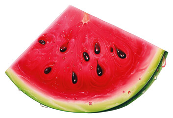 Canvas Print - png watermelon fruit plant food.