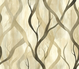 elegant abstract design featuring soft cream and warm beige tones, seamless pattern style.