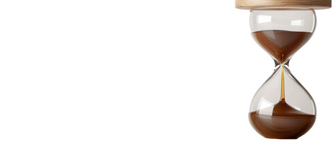 Elegant hourglass display studio setting still life minimalist design transparent background