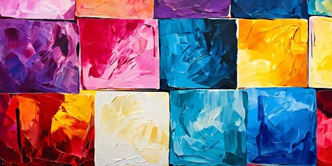 Poster - A painting of many different colors