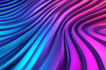 Poster - Abstract color Pink blue purple glowing light gradient flow on dark background, grainy texture website header design