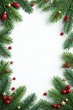 © OneWayPhoto - Seamless Christmas Border with Coniferous Branches, seasonal, garland