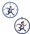 © fiore26 - Businessmen racing against time in clocks