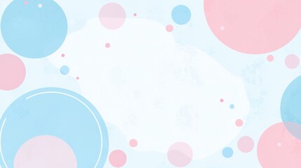 Wall Mural - soft pastel background with colorful circles and gentle patterns