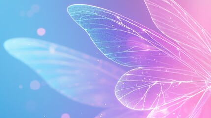 Wall Mural - ethereal butterfly wings with delicate patterns and soft colors