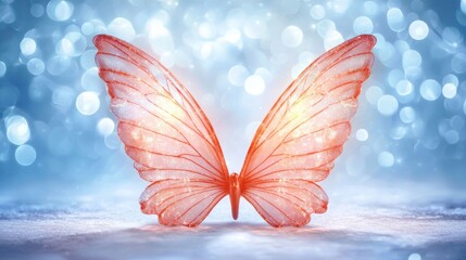 Wall Mural - radiant butterfly wings with sparkling background effect
