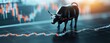 © Pimjan - Financial Growth A dynamic 3D illustration of a stock market bull charging forward, symbolizing strong financial growth and investment success