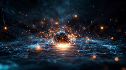 Poster - Energy democratization visualization innovative energy solutions digital realm abstract art experimental environment