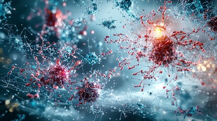 Aufkleber - Nanotechnology innovations in an abstract scene digital realm intricate visualization scientific environment