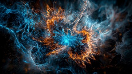 Fototapete - Conceptual view of ai dynamic abstract representation in a futuristic digital environment