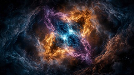 Aufkleber - Cosmic symphony human connection to the universe digital artistry surreal atmosphere celestial viewpoint