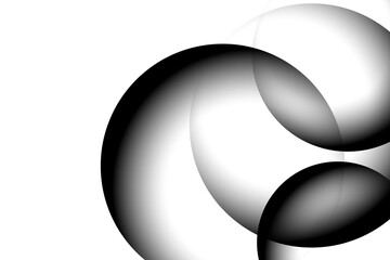 modern black circle on white background. abstract business banner. technology wallpaper. illustratio