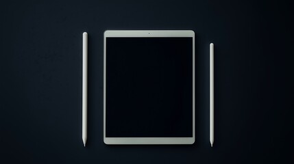 Wall Mural - a tablet and stylus mock-up for showcasing digital artwork.