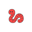 © keenan - Worm icon symbol vector illustration isolated on white background