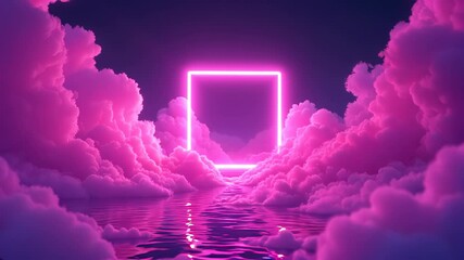 Wall Mural - ethereal glow: surreal dream animation background. perfect for fantasy, magic, dreamscape, and mysti