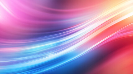 Leinwandbilder - Smooth curves and vibrant hues blend seamlessly, forming an abstract composition that evokes a sense of motion and energy