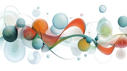 Wall Mural - a conceptual digital representation of elastic elements designed in eps format, symbolizing flexibil