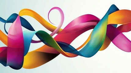 Wall Mural - a conceptual digital representation of elastic elements designed in eps format, symbolizing flexibil
